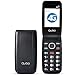 Qubo Téléphone Portable à clapet 4G pour Seniors, avec Grandes Touches, écran 2,4 Pouces, Volume élevé, Fonction SOS, Appel Rapide, Noir