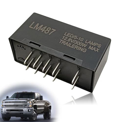 Pleoos 10-Pin 10383320 Hazard Warning & Turn Signal LED Flasher Relay Compatible with 2003-2006 Chevy Silverado 1500, 2003-2006 GMC Sierra 1500, 2003-2007 Hummer H2 Replaces 15764135