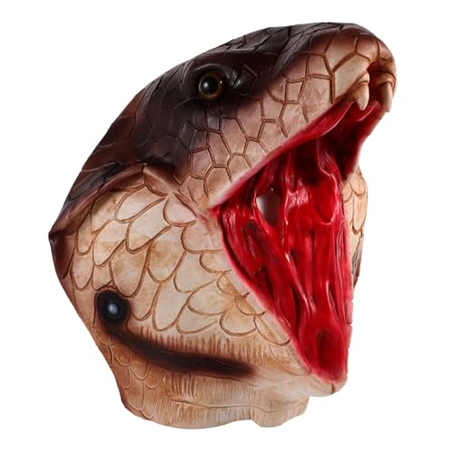 Serpent pour Halloween : coiffe latex de cobra réaliste OUNONA pour déguisement et cosplay