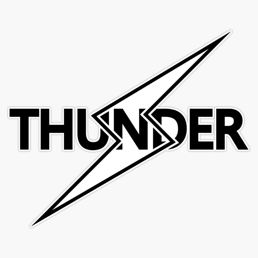 THUNDER Sticker Vinyl Bumper Sticker 6 Mil Thick - Size 5"