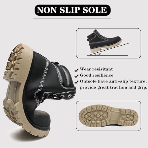 Men's Women's Hiking Boots Casual Chukka Boots Non Slip Outdoor Boot Waterproof Lightweight Ankle Boots Lace Up Walking Booties4