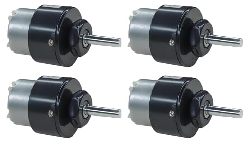 Image of Shockley 12V Dc Gear Motor Low Noise Motor With Metal Gears Centre Shaft Heavy Duty Motor for Robotics Grade A (300 RPM, 4 Piece)