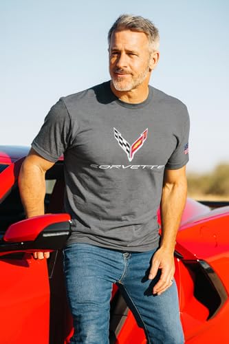 Made in The USA - C8 Corvette Crossed Flags Tee - Officially Licensed Chevrolet T-Shirt2