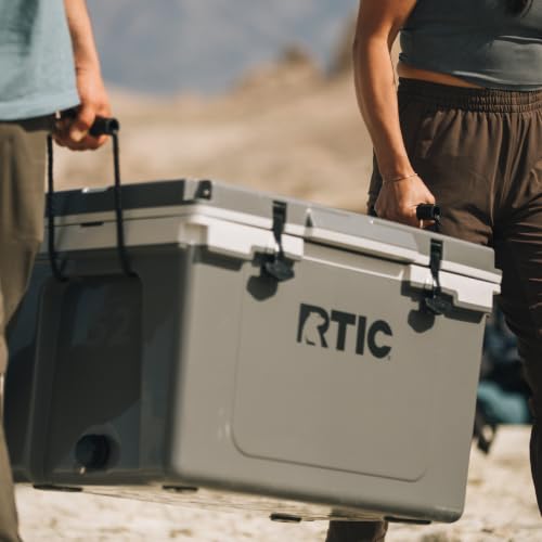 Image of RTIC 52 QT Ultra-Light Hard Cooler | Portable Ice Chest Box for Beach, Drink, Beverage, Camping, Picnic, Fishing, Boat, Barbecue, 30% Lighter Than Rotomolded
