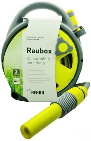 Miniatura 2 de REHAU Raubox - Manguera de jardín y carrete de 32 pies y 34 pulgadas con conector de manguera de EE. UU., manguera de jardín de conexión rápida con