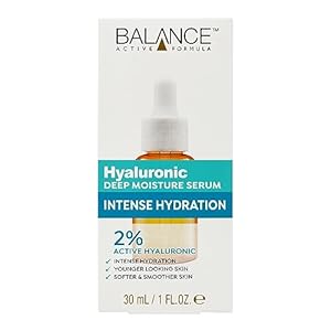 Balance Active Formula Hyaluronic Deep Moisture Serum – 2% hyaluronzuur voor intensieve hydratatie, gladmaking van fijne lijntjes, licht en niet klevend, voor een stralende huid
