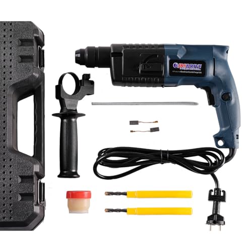 Image of EASTMAN 20mm Rotary Hammer Drill (EHD-020C) - 500W Heavy Duty SDS-Plus Drilling Machine | 5000 BPM Impact Rate | 1200 RPM Speed | Includes BMC Box, Free Drill Bits (6mm & 8mm) & Carbon Set