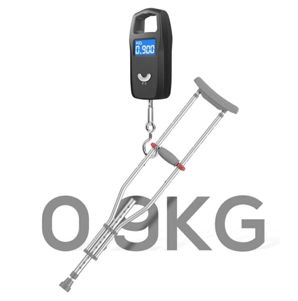 Muletas Axilares Plegables, Muletas Axilares Ajustables, Para Altura 140-195 Cm, Carga 230 Kg, Muletas Axilares Telescópicas, 2 Unidades