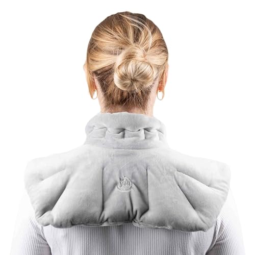 for you Wärmekissen mit Hirse und Lavendel - Körnerkissen mit Duftaroma für Nacken, Schulter & Rücken - Gegen Verspannungen von Rücken, Nacken & Schultern - Schmerzlindernd Wärmetherapie