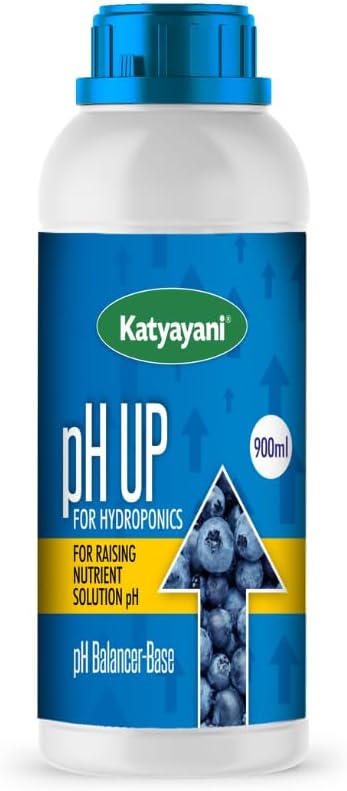 KatyayanipH UP Solution – pH Balancer for Hydroponics, Aquaponics, & Nutrient Solutions | Raises pH Level in Water & Soil for Healthy Plant Growth (900ml x 1)