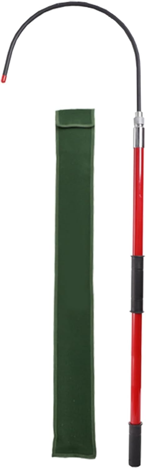 High Voltage Insulated Hook - 3 to 10 Foot Adjustable Electrical Pole for Electricians, Emergency Equipment(Red,3.3ftx4 pcs)