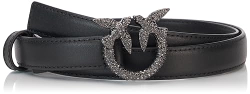 Ceinture Pinko Love Berry H2 en cuir noir L pour femme
