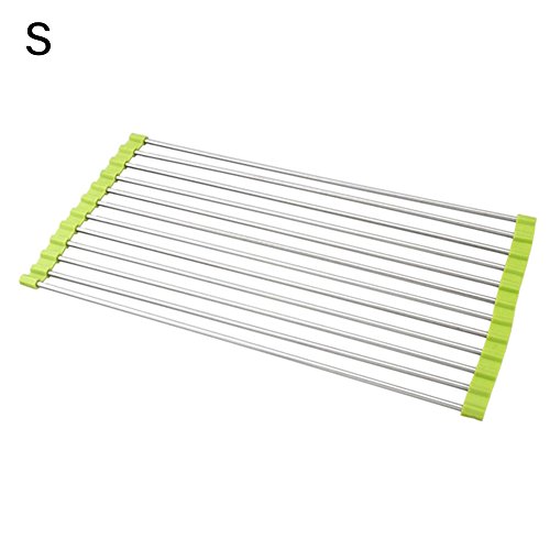 Preisvergleich Produktbild CTGVH Verstellbare Edelstahl-Ablage Küche Mikrowelle Rolling Rack Regal