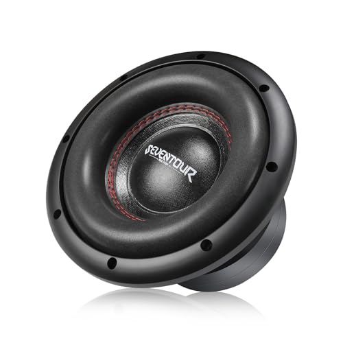 Seventour 8 700W Max Power Dual 4 Ohm Car Subwoofer Dual Voice Coil High-Strength Dual Magnets Foam Surround for Vehicle Stereo Sound System (8 - Dual 4 Ohm)