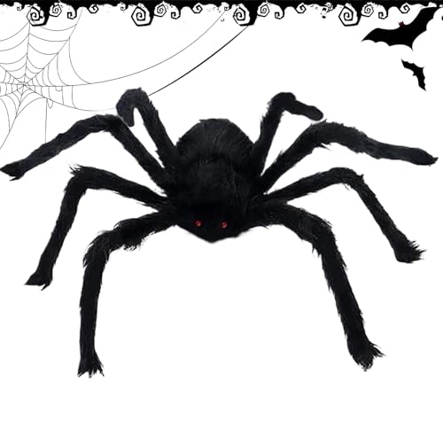 shjxi Giant Spider Decoration, Scary Realistic Halloween Prop, Creepy Oversized Spider Decor, Spooky Display for Garden, Indoor, Outdoor, Porch, Balcony, Haunted House, Party