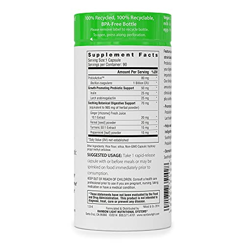 Rainbow Light - ProBio Active - Food-Based Probiotic Supplement Supports Gastrointestinal Health, Digestive and Immune Health; Shelf-stab...