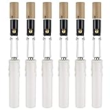 DiCUNO E12 Length Adjustable Bulb Socket, Candelabra Base Bulb Holder with Cardboard Insulator and Plastic Candle Cover Sleeves, 6-Pack