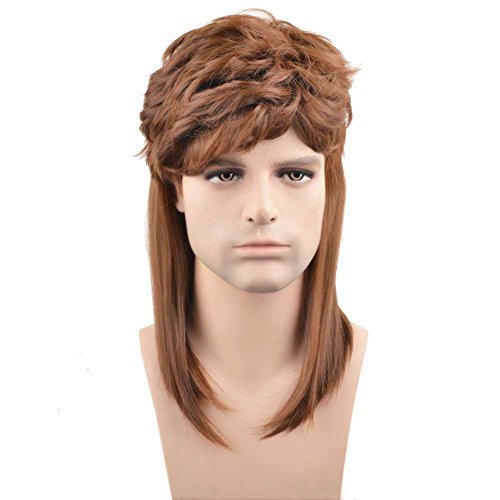 BERON 16 Inches Mullet Wigs Brown 150 Grams