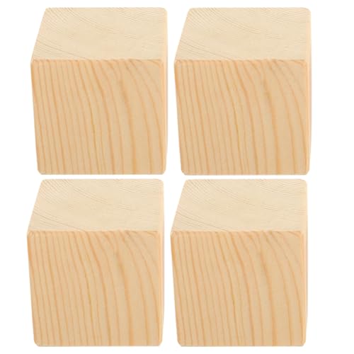 Uonlytech 4pcs Wooden Furniture Risers Table Leg Lifters Sturdy Pads for Sofa Bed Chair Desk Easy Install Height Lift for Heavy Furniture