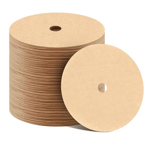 Image of 500Pcs Percolator Coffee Filters, 3.5in Disc Coffee Filters, Natural Unbleached Coffee Filters, Disposable Coffee Filters for Percolator Coffee Pot and Flat Bottom Basket