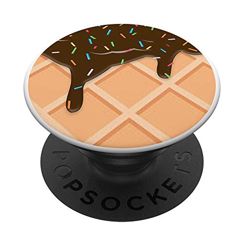 Chocolate Ice Cream Cone - sprinkles, summer, desert, dairy PopSockets PopGrip: Swappable Grip for Phones & Tablets