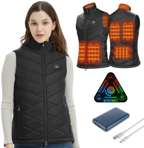 KOVNLO Heated Vest for Women with Battery Pack Included, Warming Slim Fit Rechargeable Electric Heating Vest