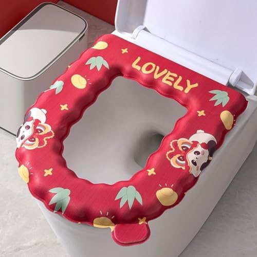 Toilet Seat Cover Constructed from Waterproof EVA Material for Standard Toilets with Non-Slip Base and Gentle Seating Experience (C) — view 3