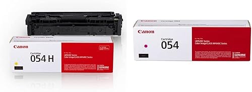 Canon Tóner original, cartucho 054 amarillo, alta capacidad (3025C001) y tóner original, cartucho 054 magenta (3022C001) 1 paquete de color