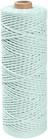 Maxee 3mm x 200m 100% Cotton Macrame Cord Cotton Rope Thread Lace Thread for handicrafts, Wedding and Christmas Decorations, Plant Hangers - white