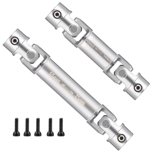 MOHERO 25g TRX4M Driveshaft D Shaped Stainless Steel Front Rear Center Shaft for 1/18th Bronco Defender RC Crawler Car Upgrade Parts