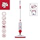 Dirt Devil Dampfreiniger DD7002- Elektrische Bodenreiniger 1300W - Dampfbesen mit 7,5 Meter Reichweite - Einstellbare Dampfmenge - Verschiedene Bodenarten - Wassertank 330ML - Rot/Grau