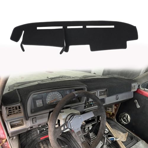 Dash Cover Mat Custom Fit for 1984 1985 1986 1987 1988 Toyota 4Runner Pickup Truck, Dashboard Cover Pad Carpet Protector (84-88 Black)