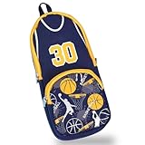 CRTLNYH Estuche de Lápices Baloncesto, Estuche Escolar de Baloncesto,para Estudiantes Doble Capa Estuches Lápices de Grande Capacidad（22 * 9 * 6cm） (Azul 30)