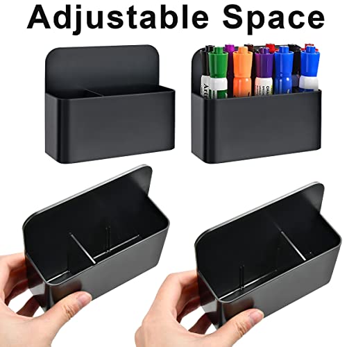 OTYMIOW Portabolígrafos Magnético Negro con Borrador 3PZ y Pizarra Blanca Accesorio de Pizarra para Escuela, Oficina, Armario, Nevera, con Esponja - imagen 4