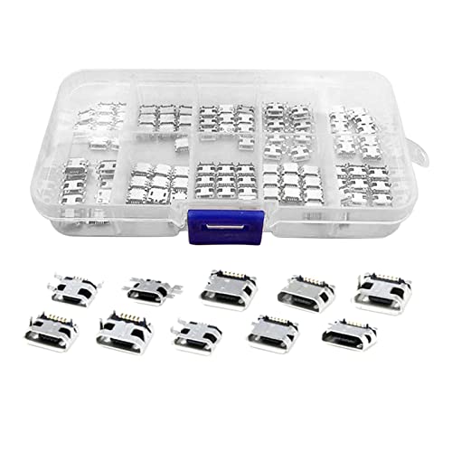 Adaptador de reparación Micro USB conector hembra de 5 pines, juego de repuestos con caja 6