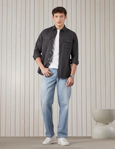 Image of Amazon Brand - Symbol Men Cotton Casual Shirt | Twill | Full Sleeve | Regular Fit (Available in Plus Sizes)