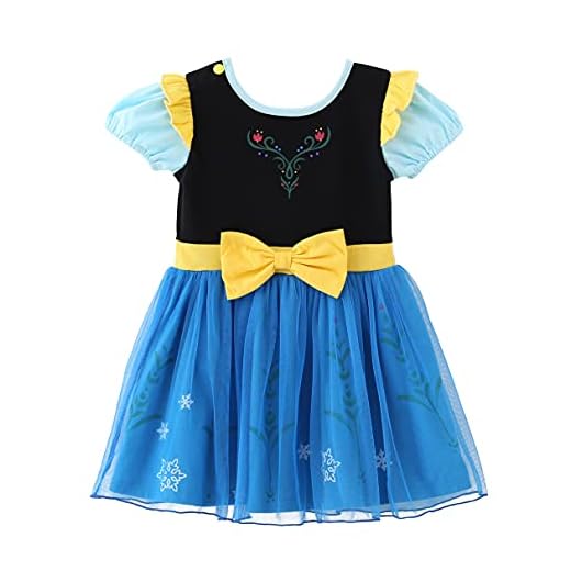 Lito Angels Disfraz de Princesa Anna para Bebe Niña, Vestido de Tul Reino del Hielo, Talla 12-18 meses