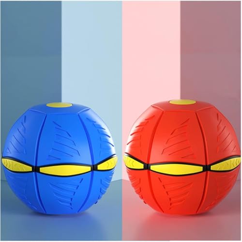 Vzqr 空飛ぶ円盤犬のおもちゃ, 動くおもちゃ, 魔法の変身トレーニングボール, インタラクティブ犬用おもちゃ, 犬ボール 4PCS (2PCS)