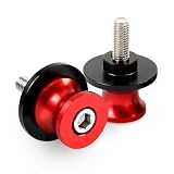 M8 Bobbins Swing Arm Spools For Ninja 400 500 650 ZX6R ZX10R GSXS 750 1000 GSX-8S GSXR 600 750 1000 S1000RR/R/XR CBR 600 900 954 1000 RR Motorcycle Swingarm Spools Slider Stand Paddock Screw (Red)