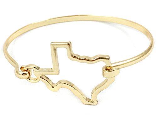 O3 State Shape Bangle Bracelet (Texas-Gold)
