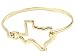 State shape bangle bracelet (Texas-Gold )