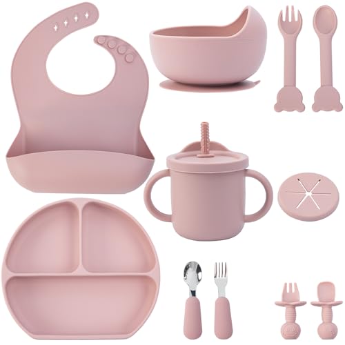 Baby Feeding Set, 13PCS Silicone Baby Self Feeding Set, Toddler