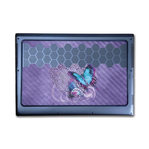 Image of Carbon Fiber Laptop Skin Compatible with Alienware M16 R2 (2024) - Celtic Butterflies - Premium 3M Vinyl Protective Wrap Decal Cover - Easy to Apply | Crafted in The USA by MightySkins