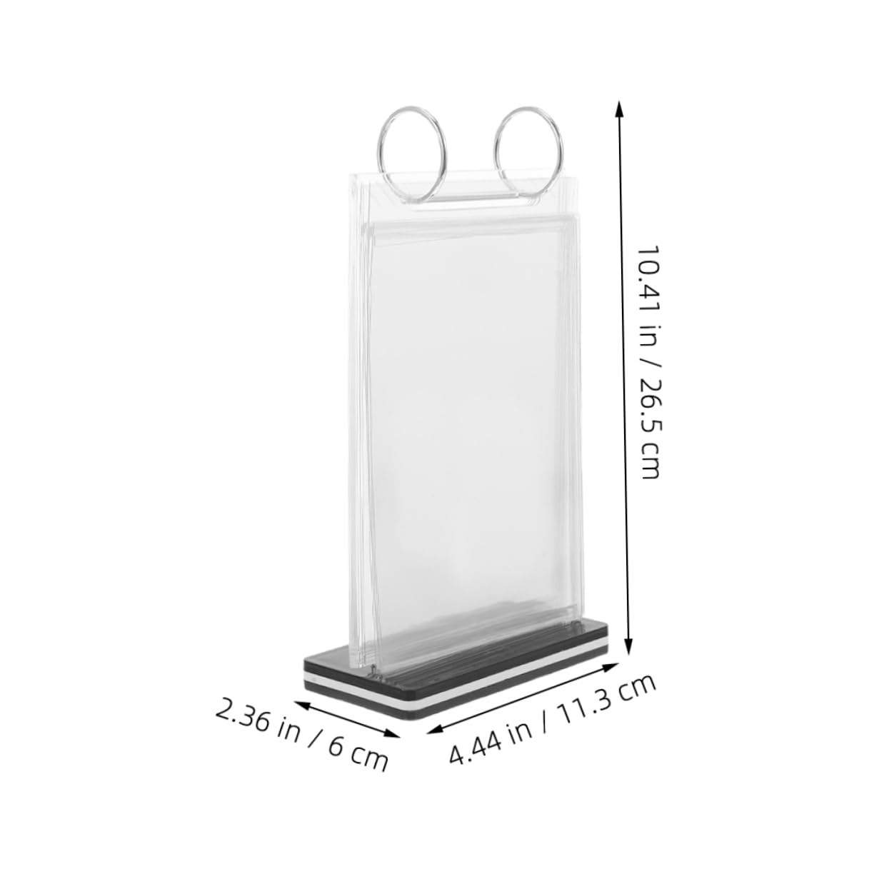 Soporte Abatible para Menú de Mesa 2 Piezas Pvc y Hierro