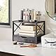 IBUYKE 2 Tier Desktop-Drucker Stand, Mehrzweck-Schreibtisch-Organizer, hölzerne Drucker Stand mit Schublade Lagerung für Ordner, Bücher, für Faxgerät, Scanner, Home Office, schwarz TLJ006B