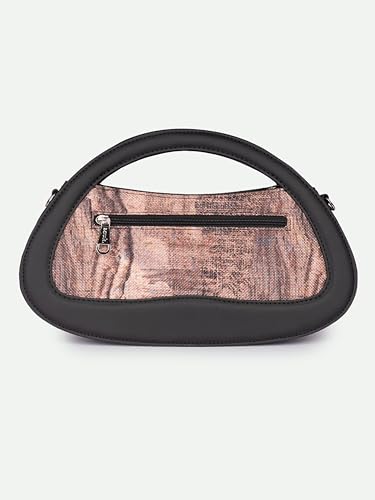Image of ZOUK Nadia Sling Bag for Women - Stylish Crossbody with Cutout Top Handle | Handcrafted Shoulder Bag with Multiple Pockets & Water-Resistant Lining | Formal & Casual Use |