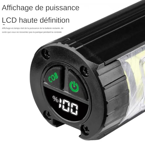 Phare vélo haute performance avec batterie rechargeable et étanchéité totale