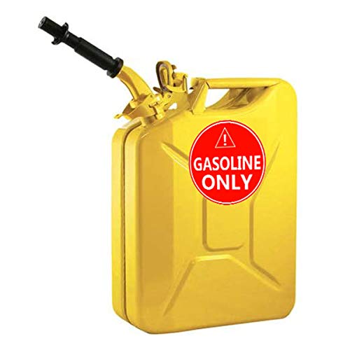 Gasoline Only Sticker Sign,4" Gasoline Only Decal Labels - To Prevent User Error - Adhesive Fuel Stickers For Trucks, Vehicle, Car, Barrel, Can, Sign (5 Pack Set) #TOP2