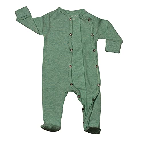 Image of Organic Cotton Baby Sleep Suit, Bodysuits /Onesies /Rompers for Baby Boys, Long Sleeve Baby Sleepsuit, Pure Cotton Baby Romper (0-1 Month, Solid)