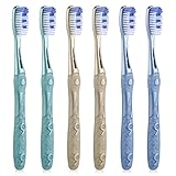 Medium Toothbrushes for Adults: 0.18mm medium bristles are stiff enough that they efficiently clean the teeth of plaque and built up food particles. Premium Nylon Bristles: Premium nylon bristles hold up for weeks against even the most aggressive too...